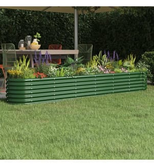 vidaXL Hochbeet Verzinkter Stahl 260x40x36 cm Grün
