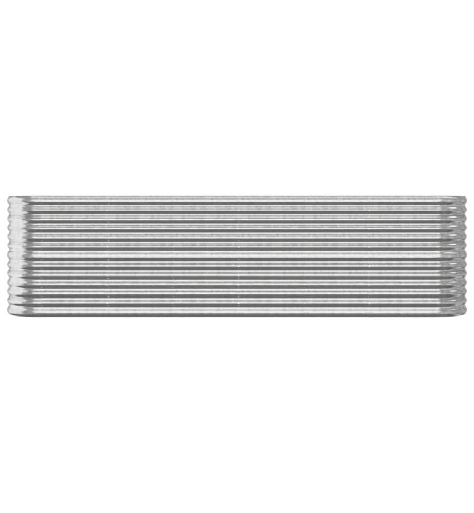vidaXL Lit surélevé de jardin Acier galvanisé Argenté