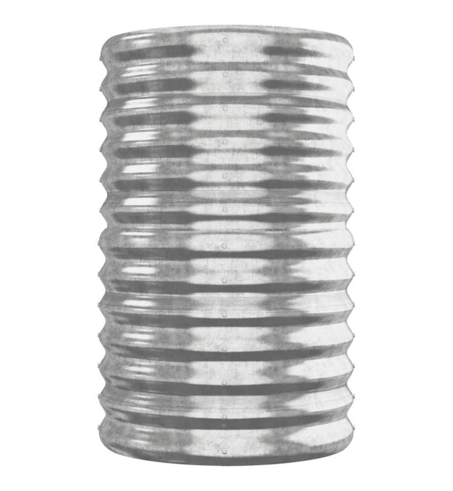 vidaXL Lit surélevé de jardin Acier galvanisé Argenté