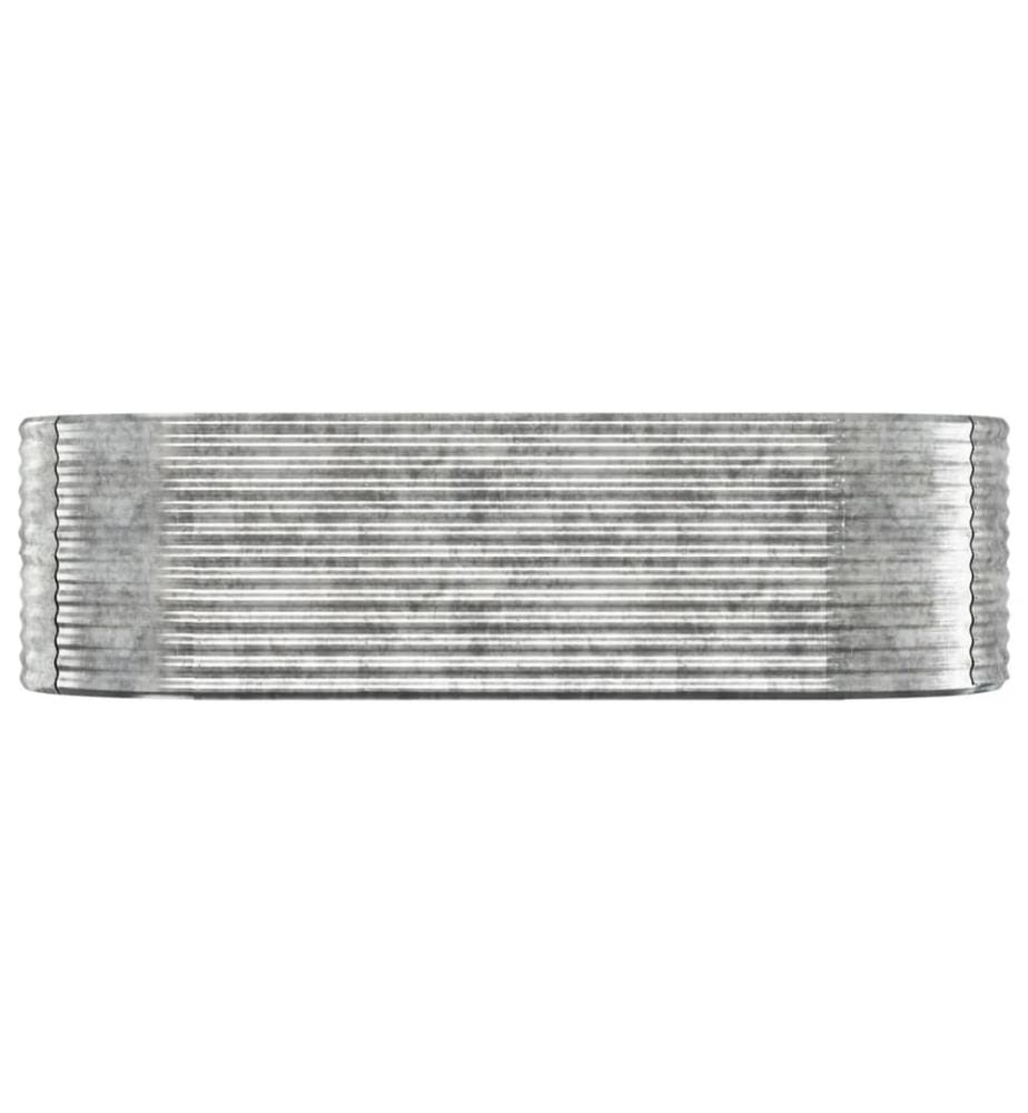 vidaXL Lit surélevé de jardin Acier galvanisé Argenté