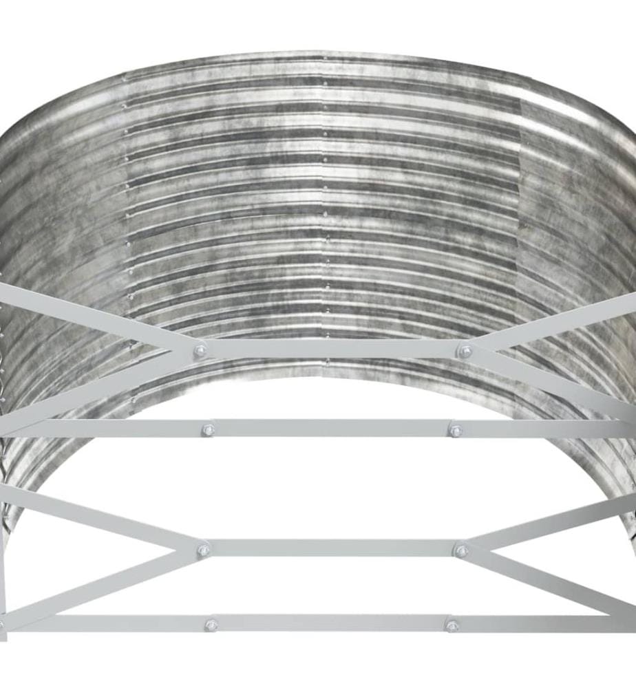 vidaXL Lit surélevé de jardin Acier galvanisé Argenté