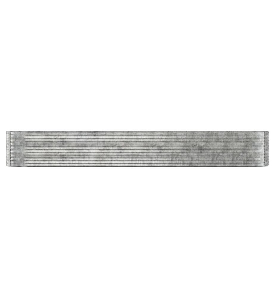 vidaXL Lit surélevé de jardin Acier enduit de poudre Argenté
