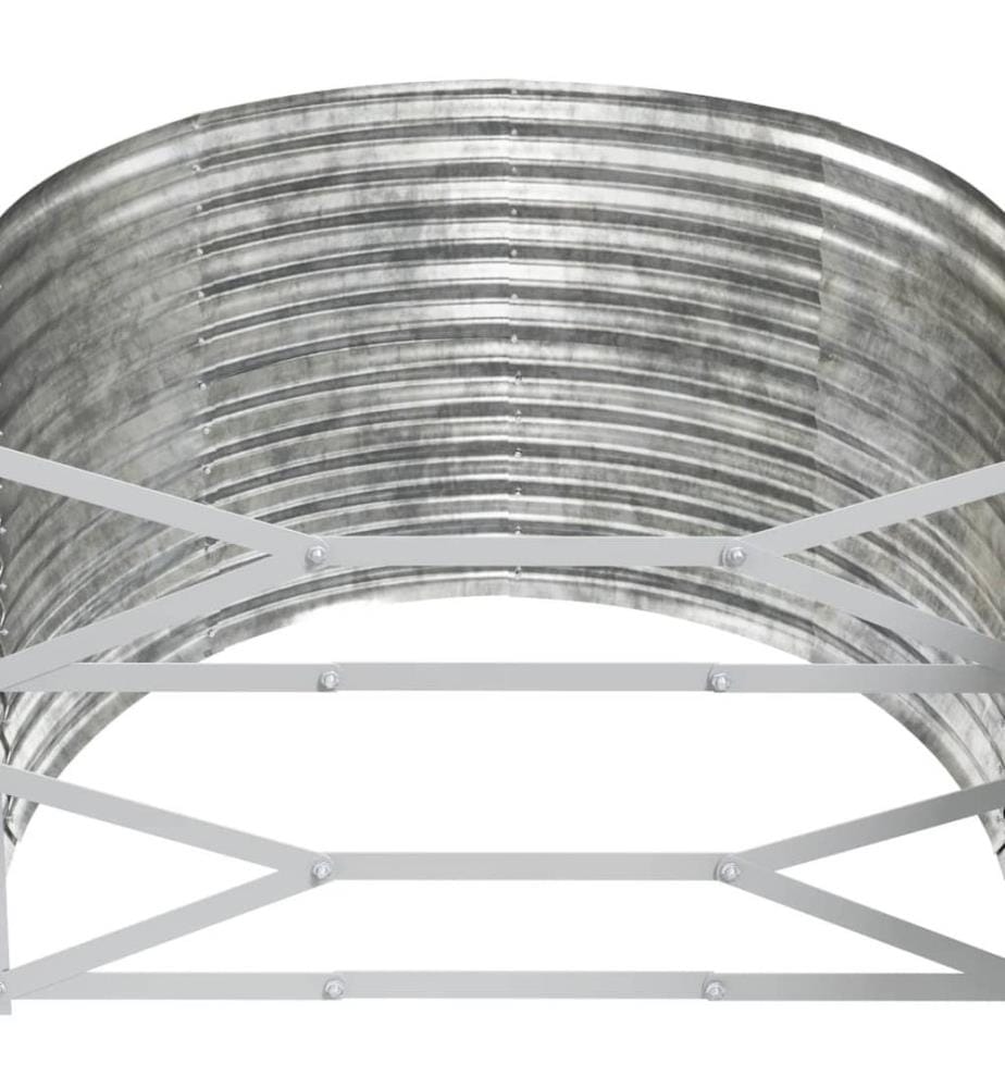vidaXL Lit surélevé de jardin Acier enduit de poudre Argenté