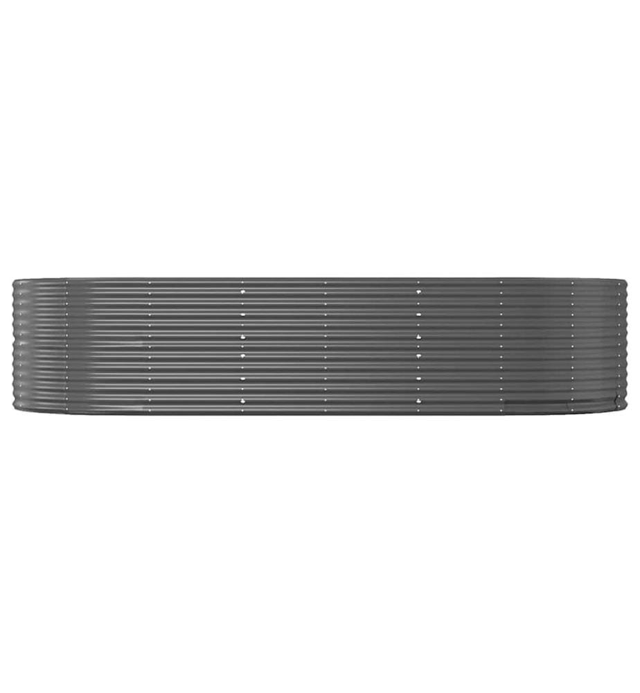 vidaXL Hochbeet Anthrazit 291x140x68 cm Verzinkter Stahl