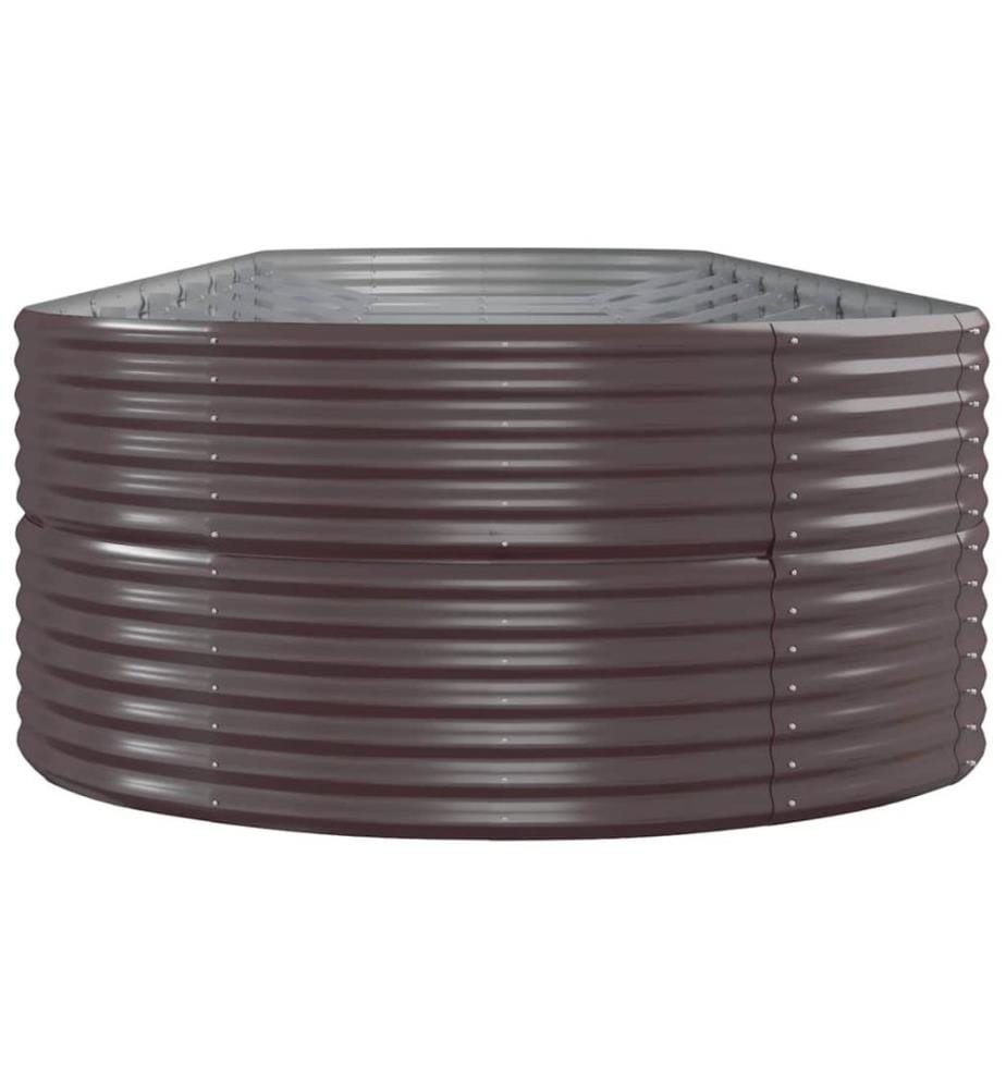 vidaXL Lit surélevé de jardin Acier enduit de poudre marron