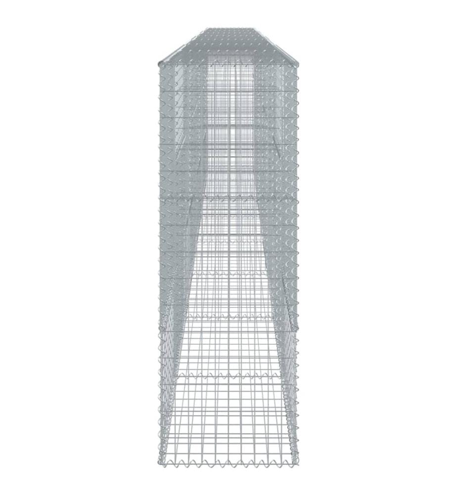 vidaXL Panier gabion avec couvercle 800x50x150 cm fer galvanisé