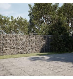 vidaXL Gabione mit Deckel 900x50x150 cm Verzinktes Eisen