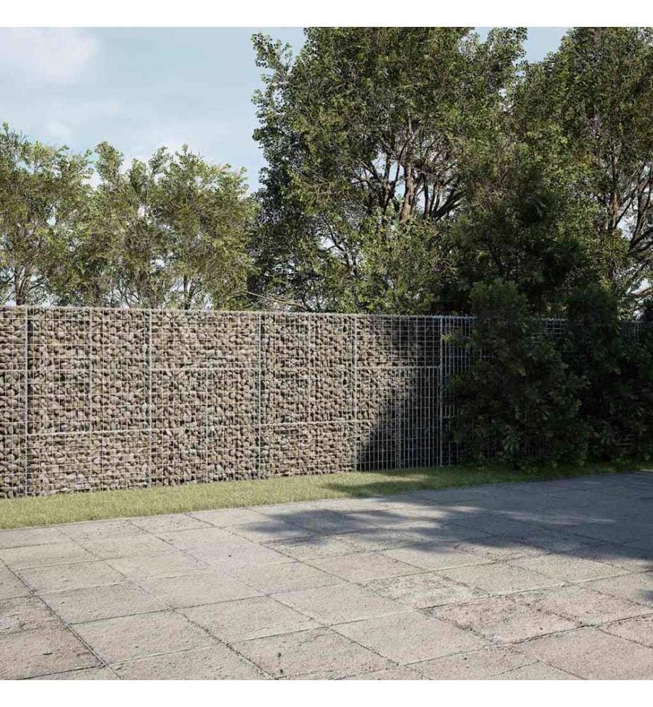 vidaXL Panier gabion avec couvercle 1000x50x150 cm fer galvanisé