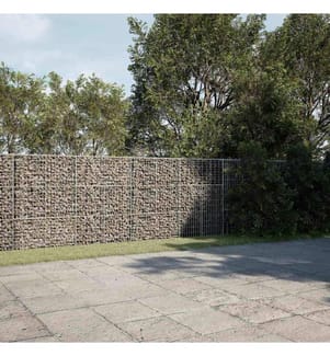 vidaXL Gabione mit Deckel 1000x50x150 cm Verzinktes Eisen