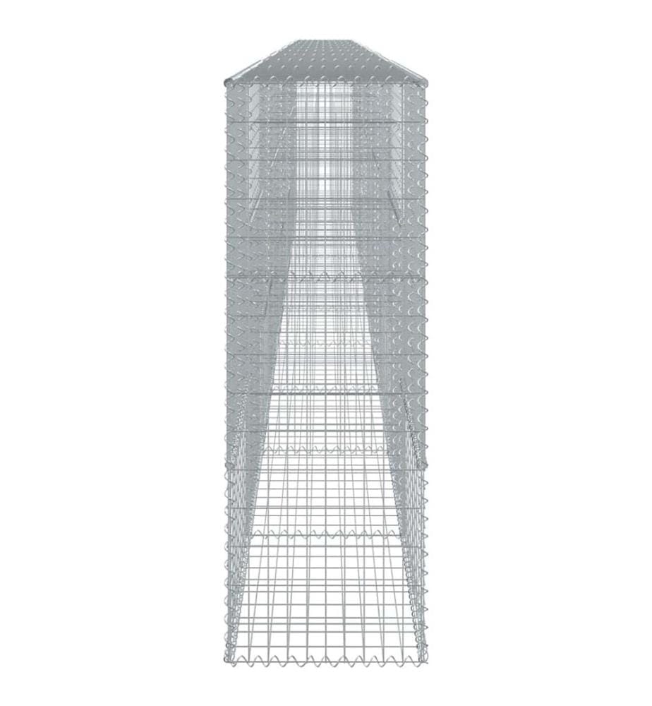 vidaXL Panier gabion avec couvercle 1000x50x150 cm fer galvanisé
