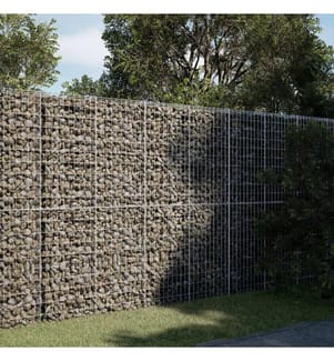 vidaXL Gabione mit Deckel 200x50x200 cm Verzinktes Eisen