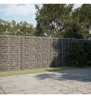 vidaXL Gabione mit Deckel 800x50x200 cm Verzinktes Eisen