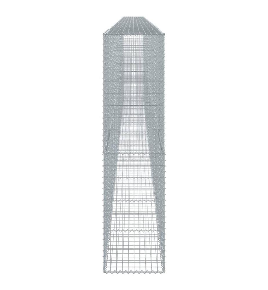 vidaXL Panier gabion avec couvercle 1100x50x200 cm fer galvanisé
