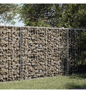 vidaXL Gabione mit Deckel 100x100x100 cm Verzinktes Eisen