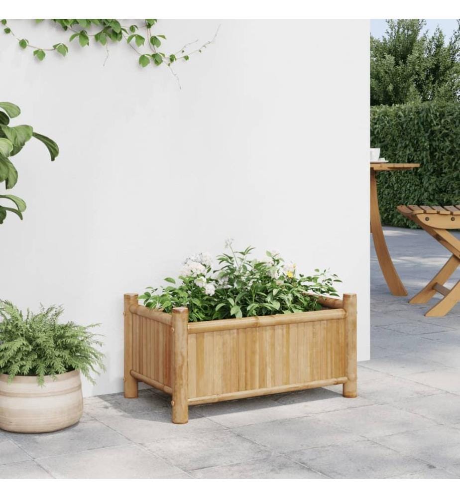 vidaXL Jardinière 50x30x25 cm bambou