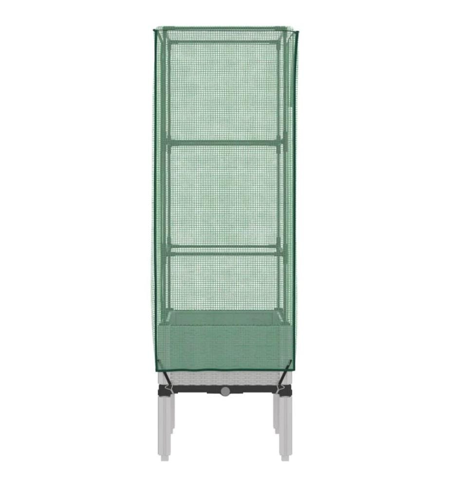 vidaXL Jardinière surélevée avec housse aspect rotin 40x40x140 cm