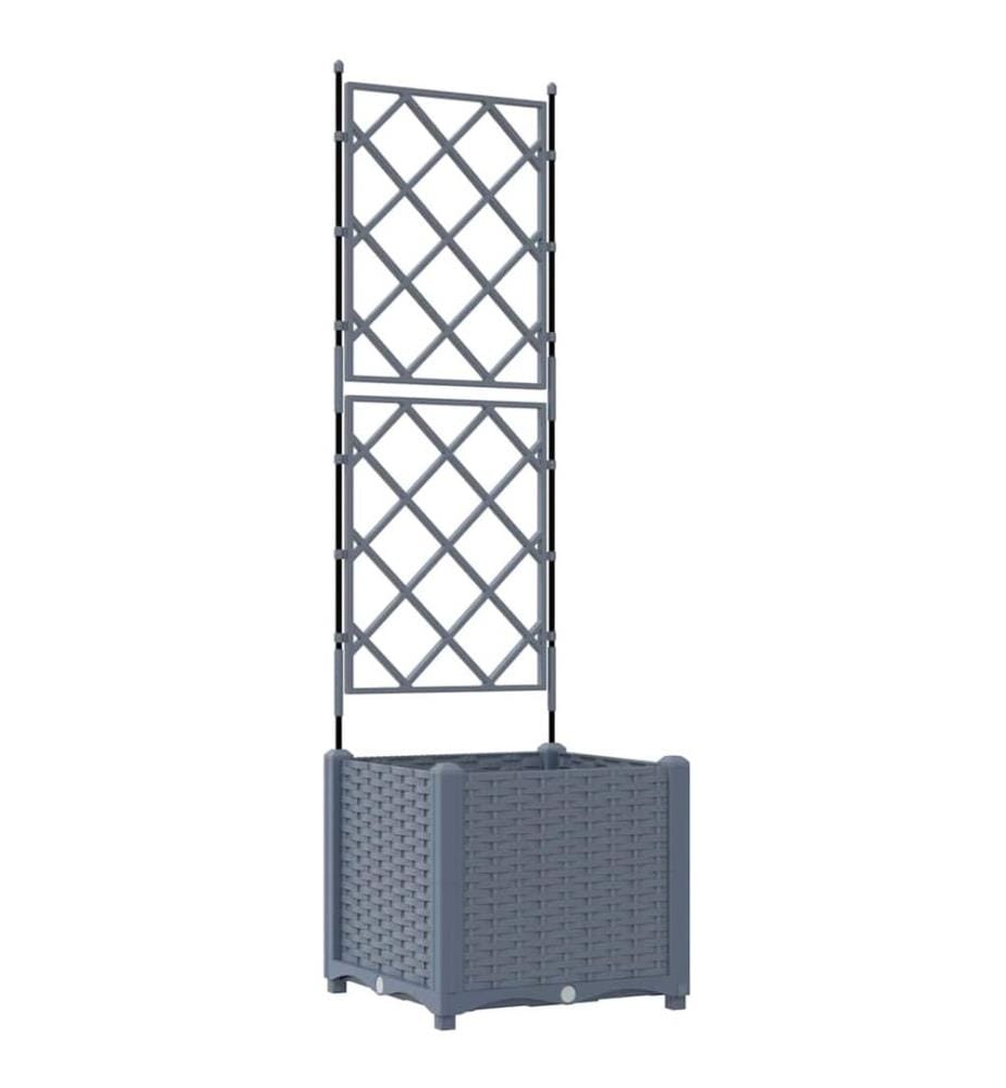 vidaXL Cache-pot de jardin Gris Clair 40 x 40 x 143 cm Plastique