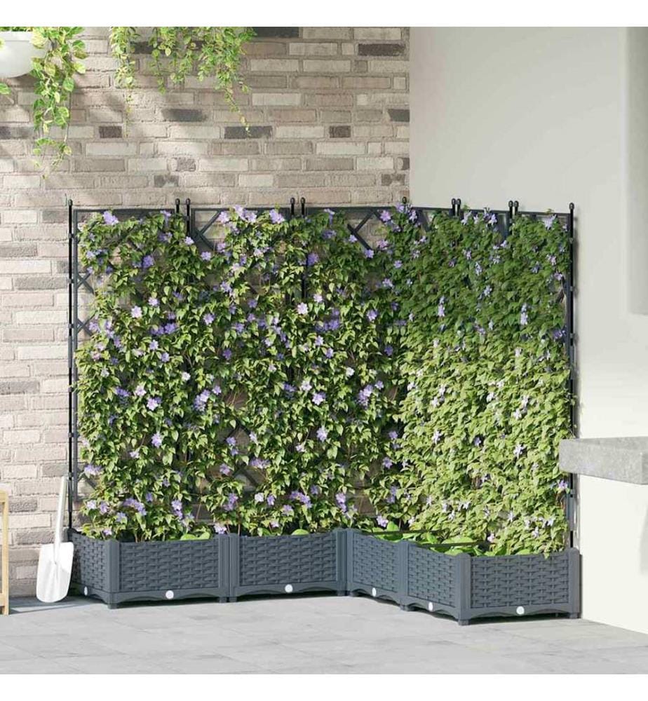 vidaXL Cache-pot de jardin 5 pcs Gris Clair 120 x 120 x 125,5 cm