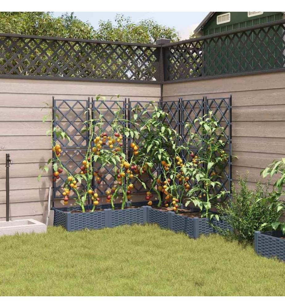 vidaXL Cache-pot de jardin 5 pcs Gris Clair 120 x 120 x 125,5 cm