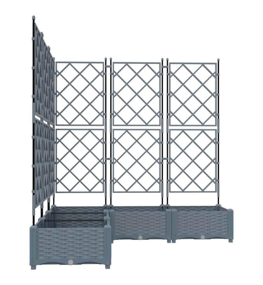 vidaXL Cache-pot de jardin 5 pcs Gris Clair 120 x 120 x 125,5 cm
