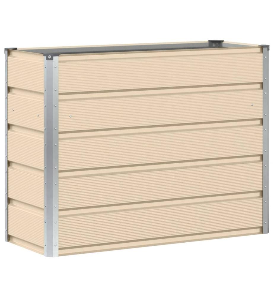 vidaXL Jardinière Ivoire 100 x 40 x 75 cm Acier