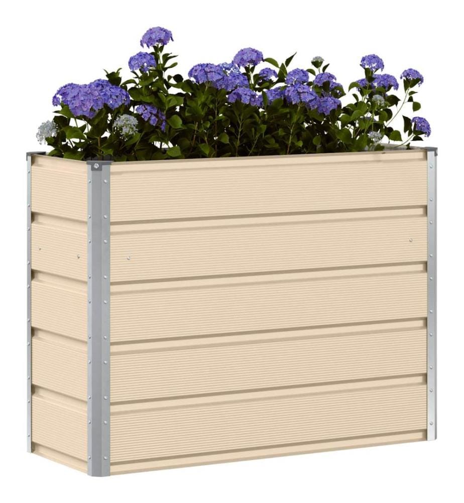 vidaXL Jardinière Ivoire 100 x 40 x 75 cm Acier