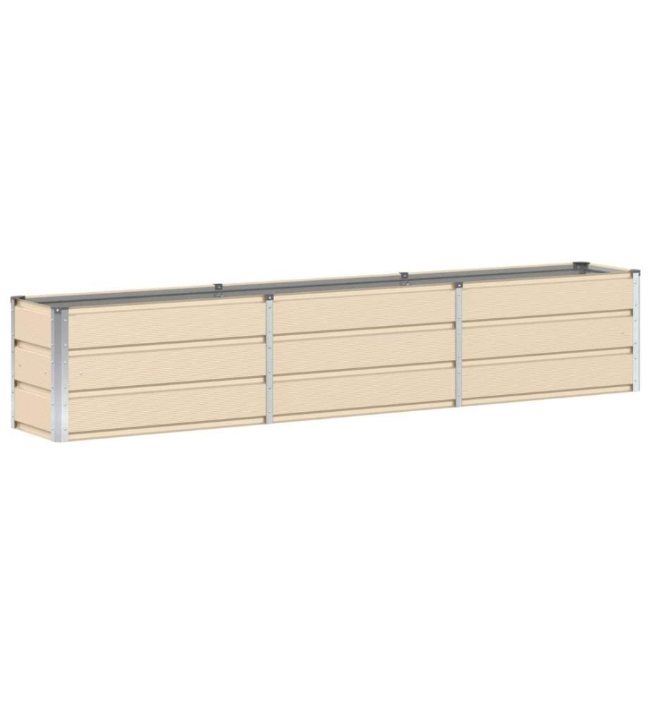 vidaXL Jardinière Ivoire 240 x 40 x 45 cm Acier