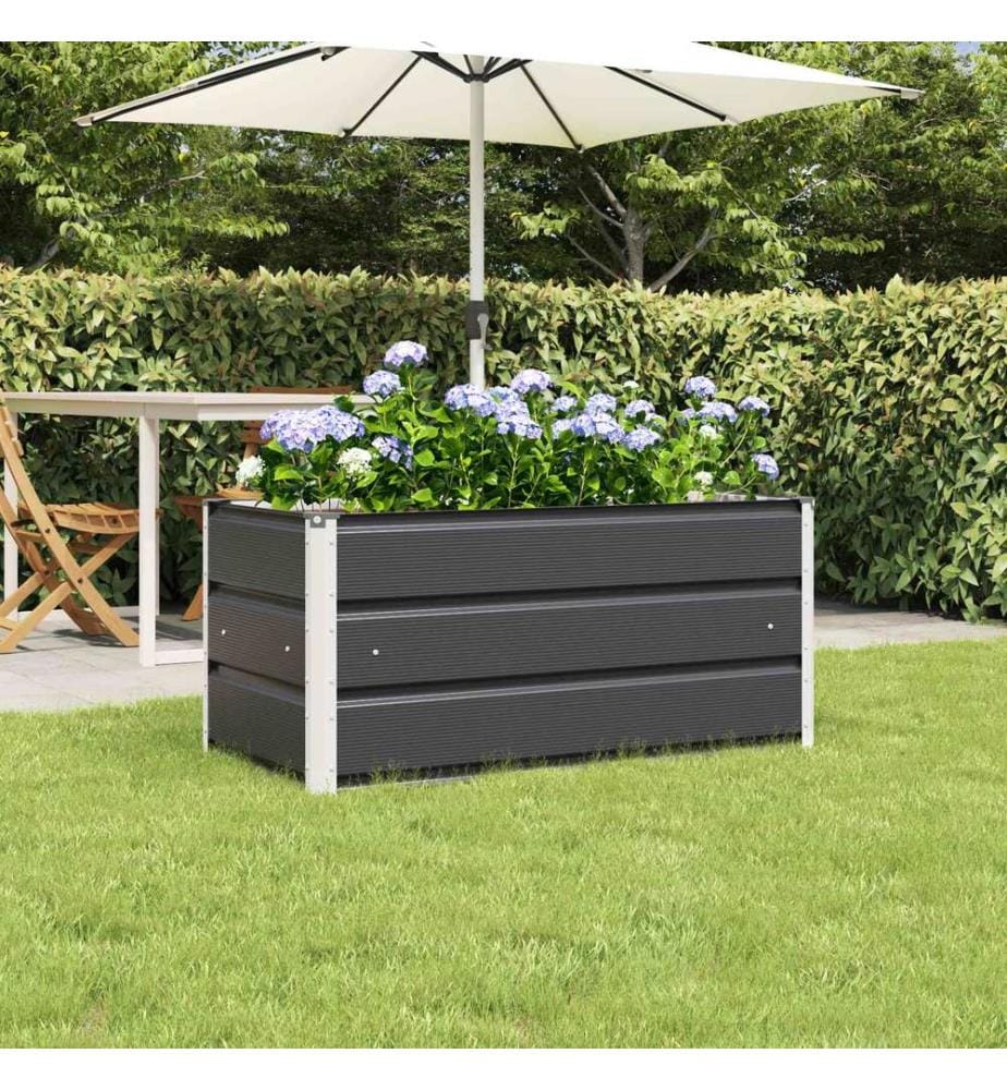 vidaXL Jardinière Anthracite 100 x 50 x 45 cm Acier galvanisé