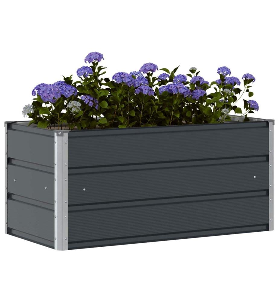 vidaXL Jardinière Anthracite 100 x 50 x 45 cm Acier galvanisé