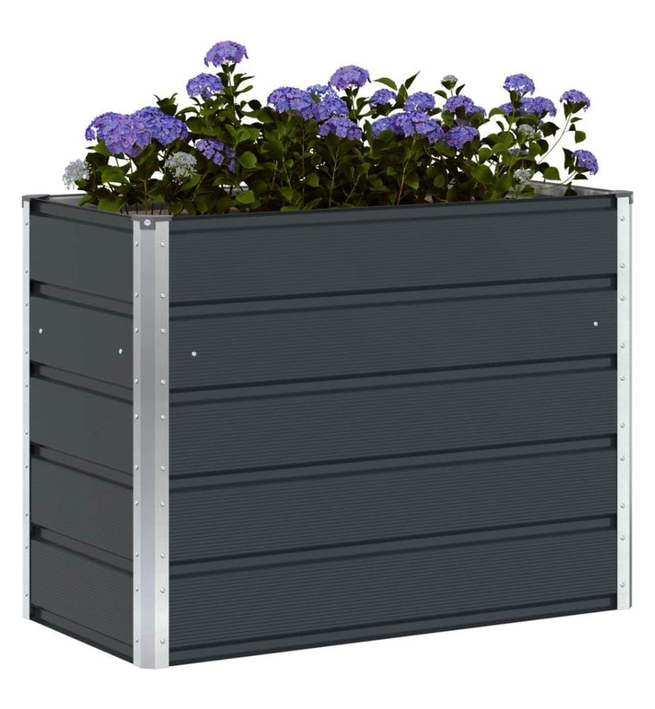 vidaXL Jardinière Anthracite 100 x 50 x 75 cm Acier galvanisé