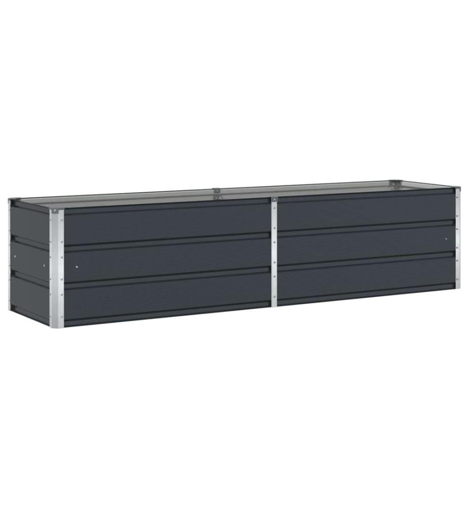 vidaXL Jardinière Anthracite 195 x 50 x 45 cm Acier galvanisé