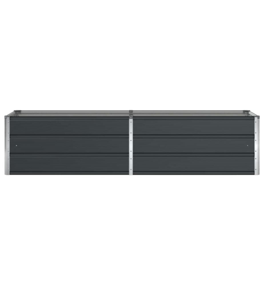 vidaXL Jardinière Anthracite 195 x 50 x 45 cm Acier galvanisé