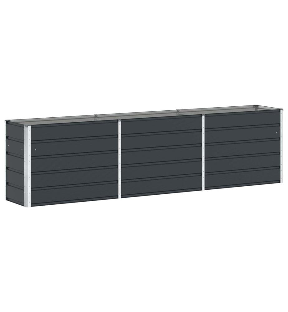 vidaXL Jardinière Anthracite 290 x 50 x 75 cm Acier galvanisé