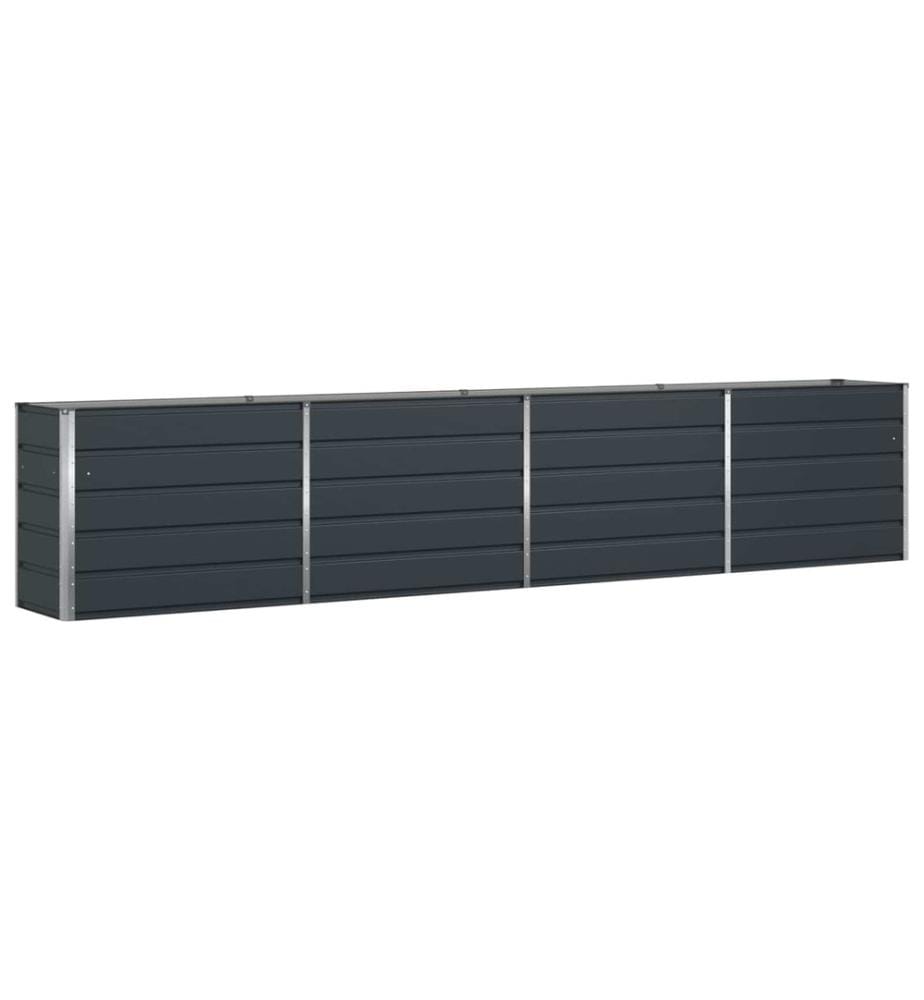 vidaXL Jardinière Anthracite 385 x 50 x 75 cm Acier galvanisé