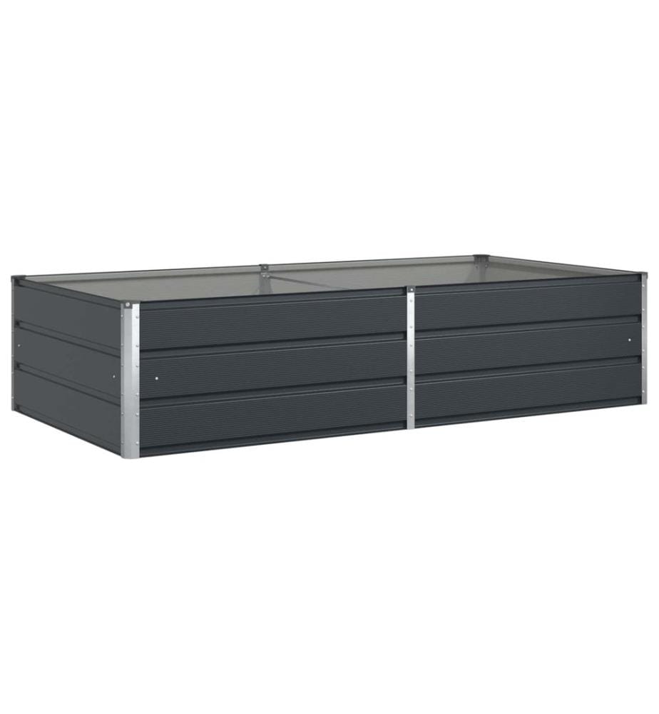 vidaXL Jardinière Anthracite 195 x 100 x 45 cm Acier galvanisé