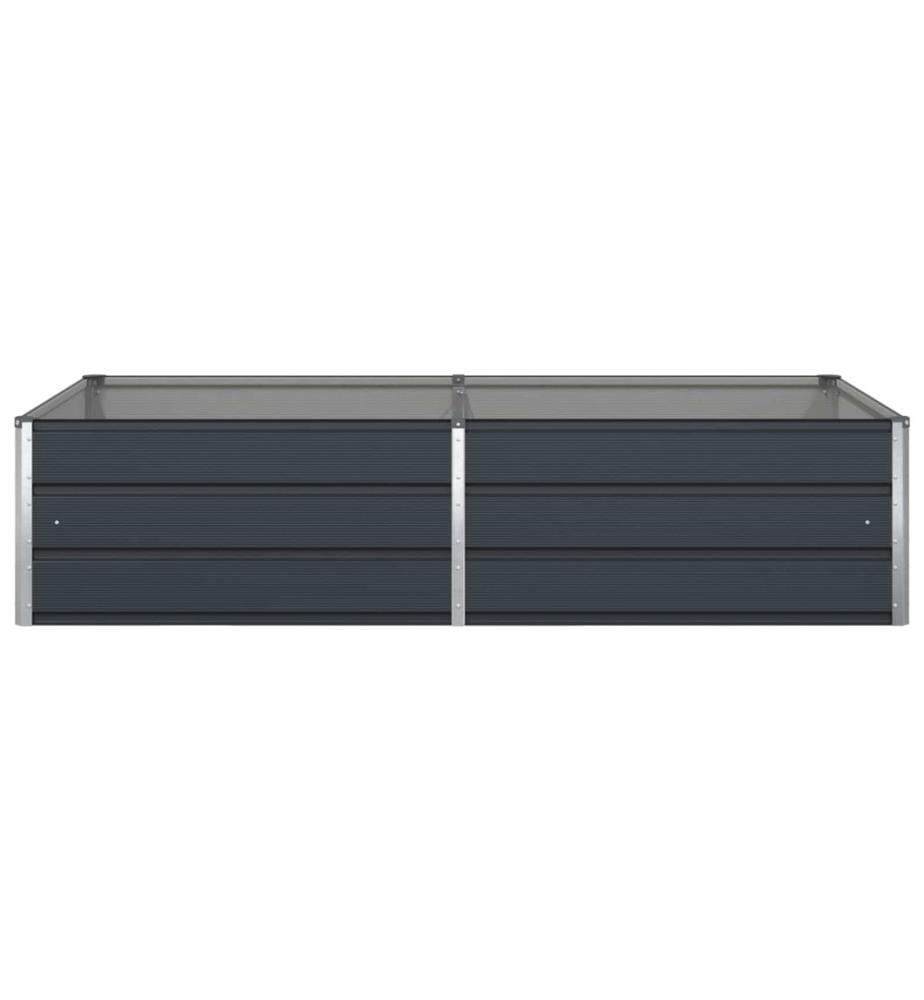 vidaXL Jardinière Anthracite 195 x 100 x 45 cm Acier galvanisé