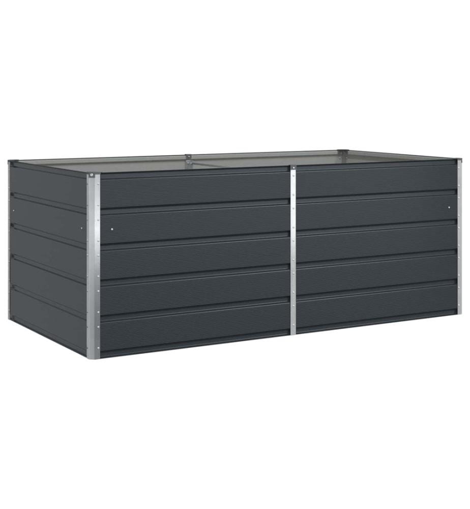 vidaXL Jardinière Anthracite 195 x 100 x 75 cm Acier galvanisé