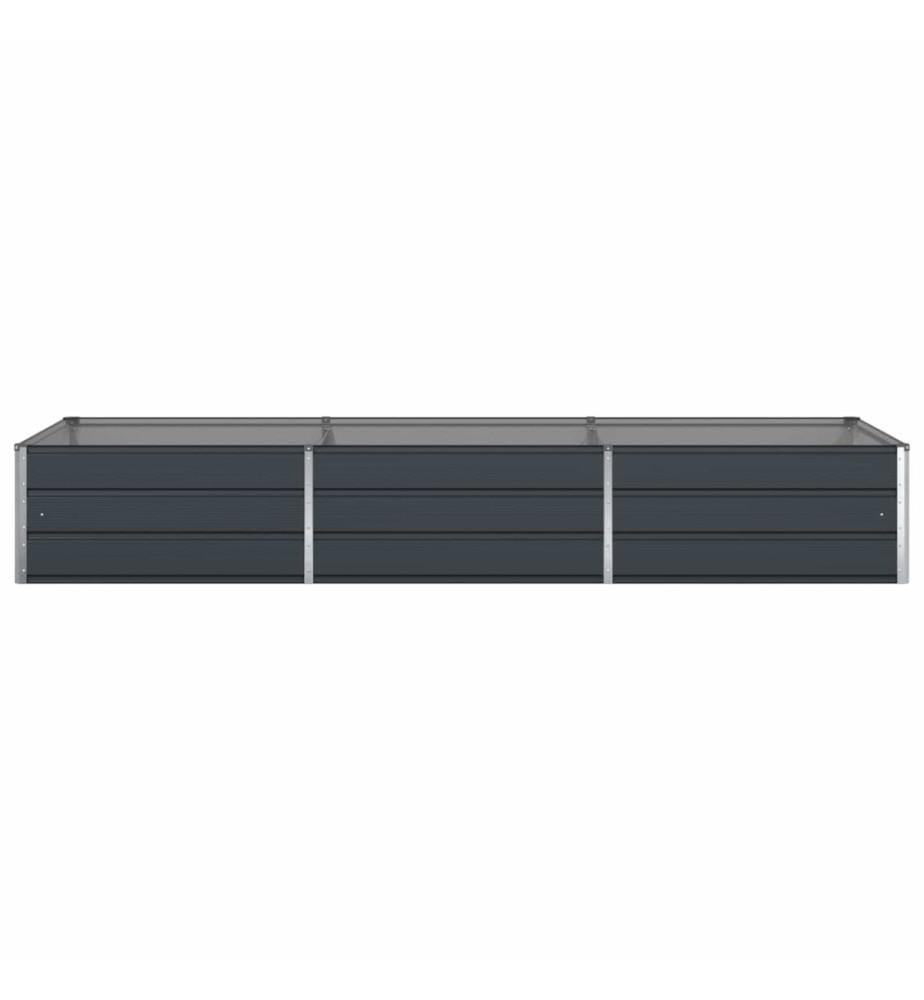 vidaXL Jardinière Anthracite 290 x 100 x 45 cm Acier galvanisé