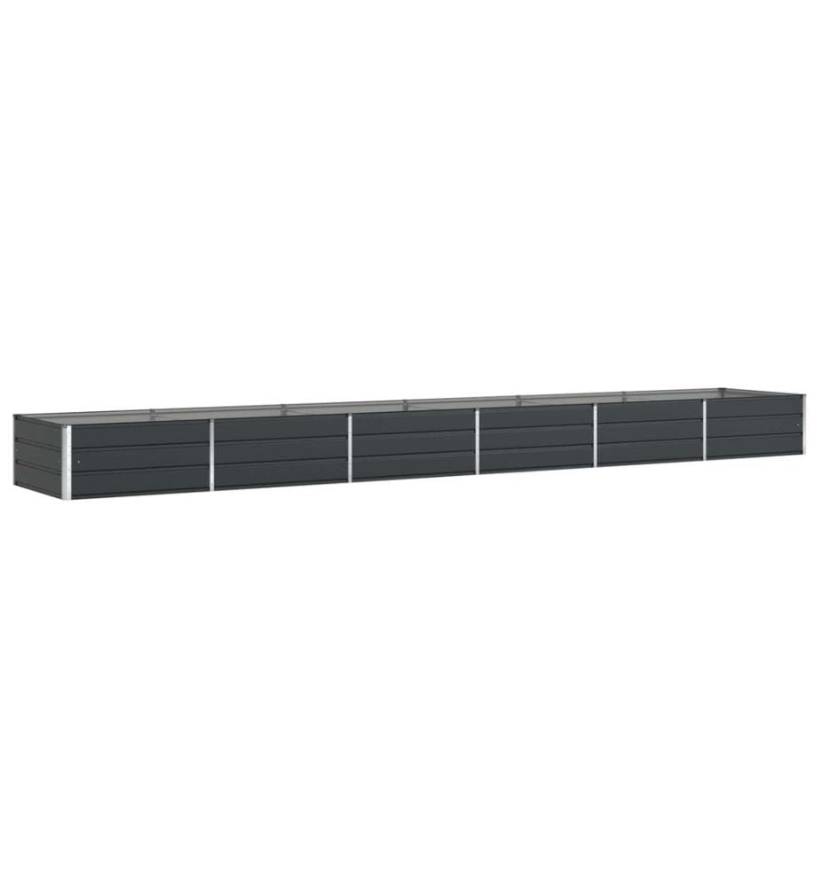 vidaXL Jardinière Anthracite 580 x 100 x 45 cm Acier galvanisé
