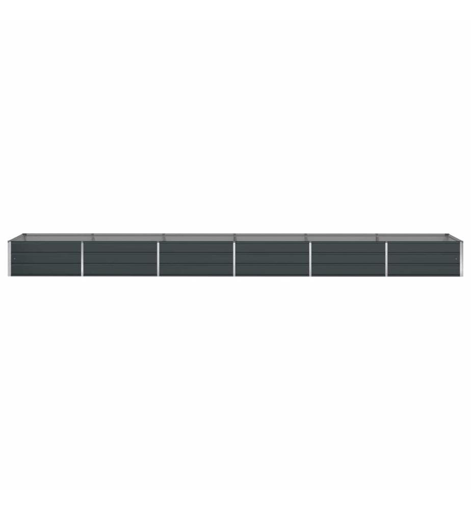 vidaXL Jardinière Anthracite 580 x 100 x 45 cm Acier galvanisé