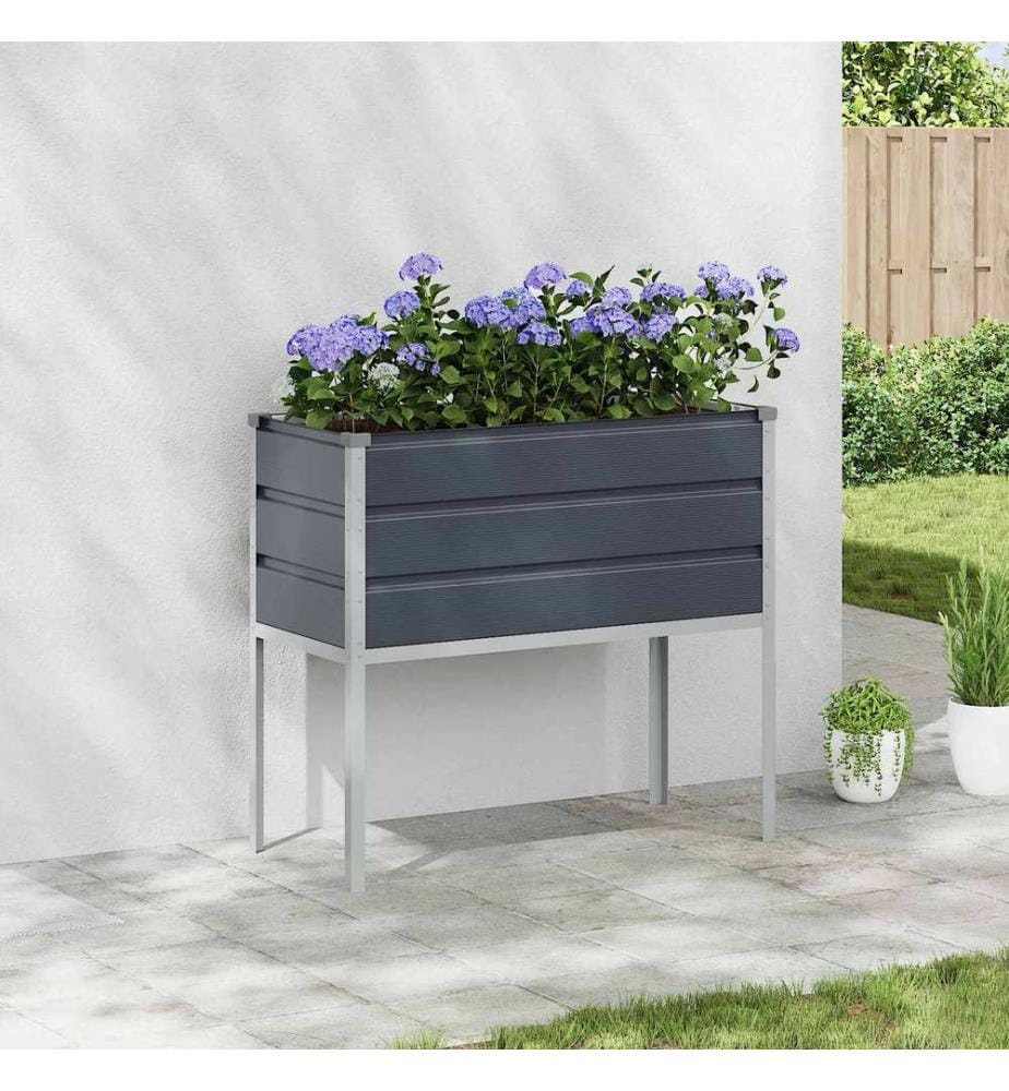 vidaXL Jardinière Anthracite 100 x 45 x 90 cm Acier galvanisé