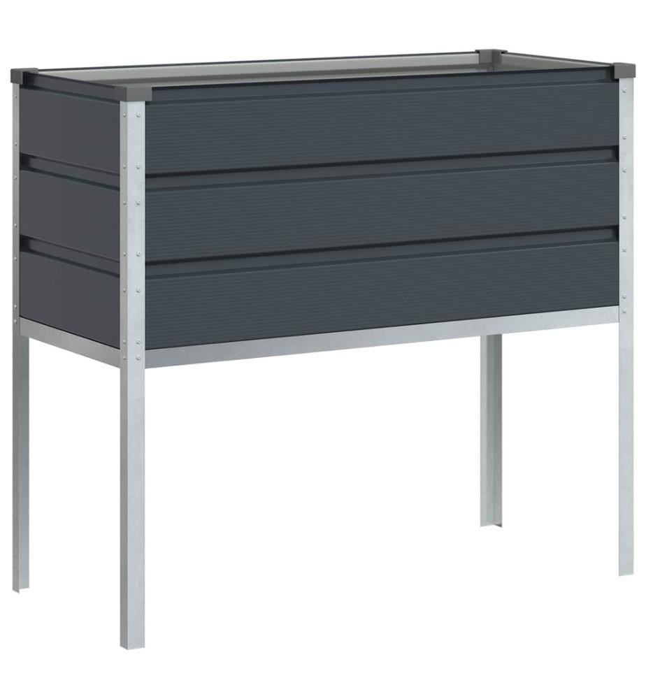 vidaXL Jardinière Anthracite 100 x 45 x 90 cm Acier galvanisé