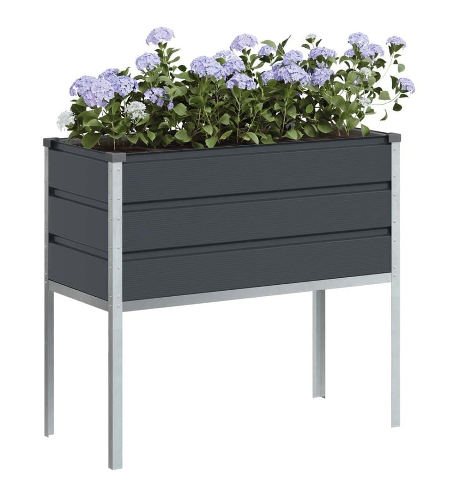 vidaXL Jardinière Anthracite 100 x 45 x 90 cm Acier galvanisé