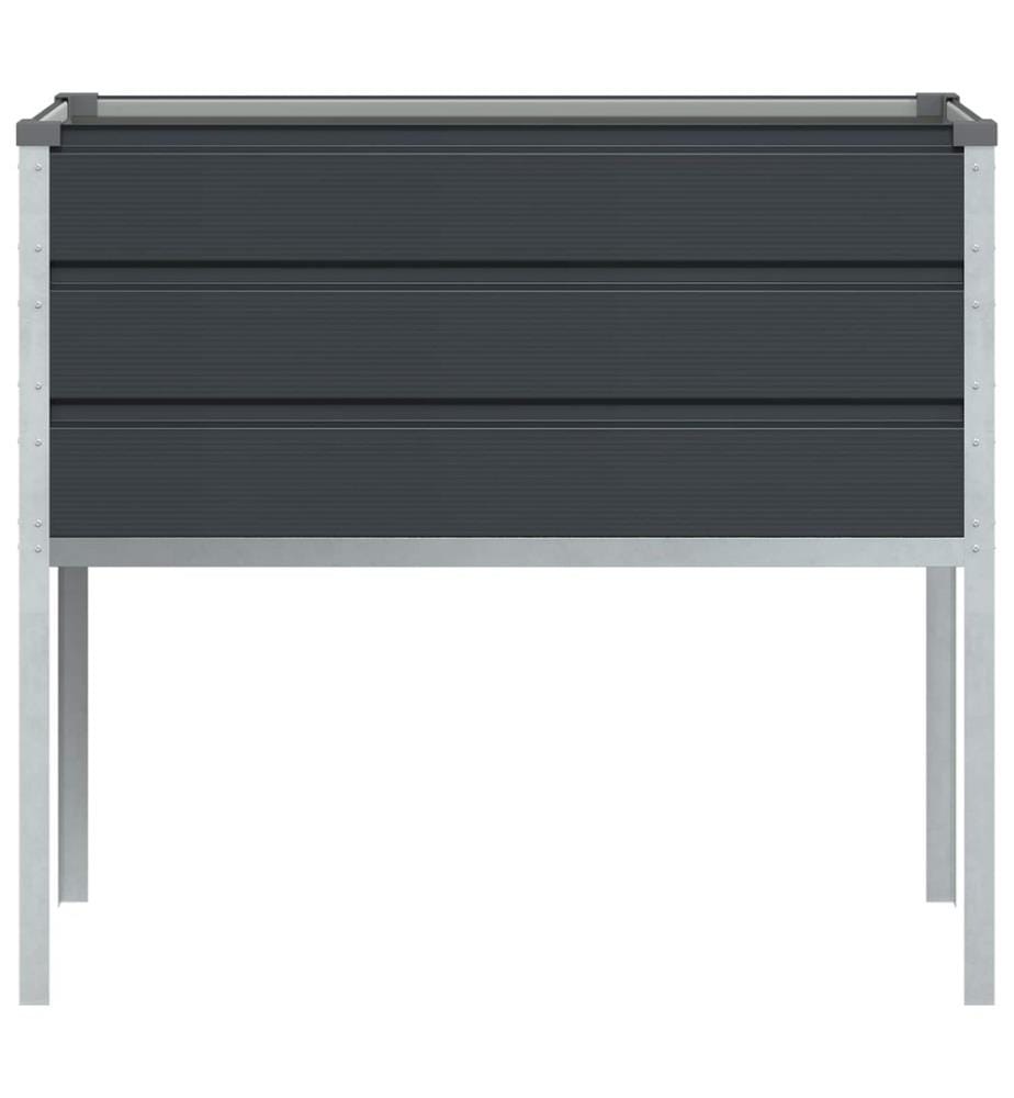 vidaXL Jardinière Anthracite 100 x 45 x 90 cm Acier galvanisé