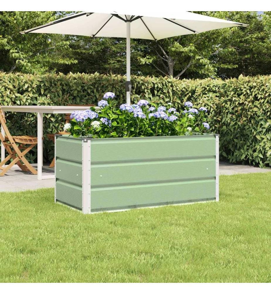 vidaXL Jardinière Vert pastel 100 x 50 x 45 cm Acier galvanisé