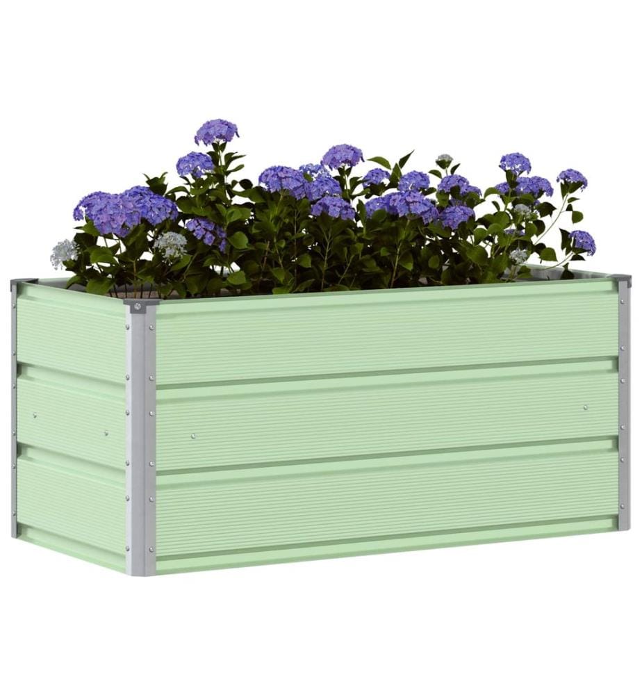 vidaXL Jardinière Vert pastel 100 x 50 x 45 cm Acier galvanisé