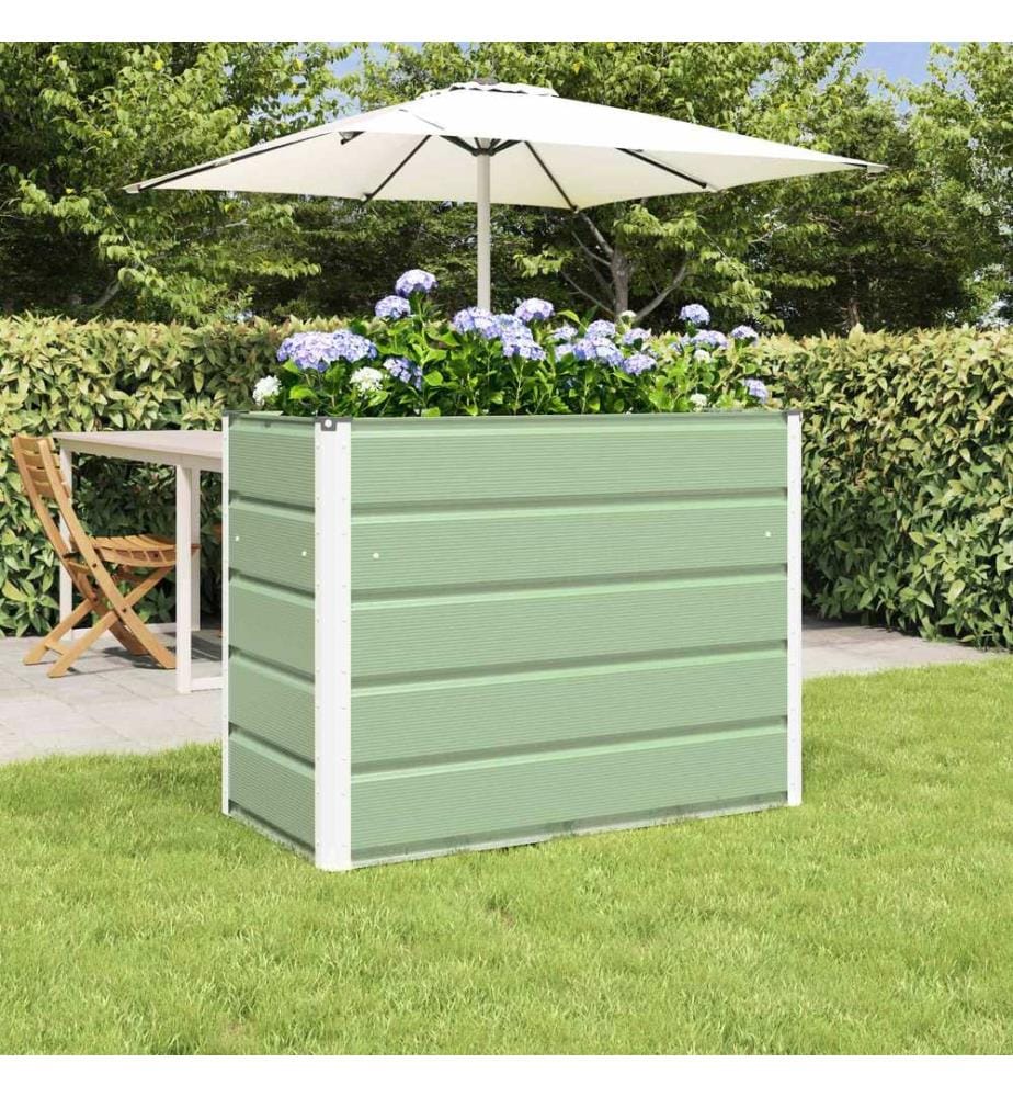 vidaXL Jardinière Vert pastel 100 x 50 x 77 cm Acier galvanisé