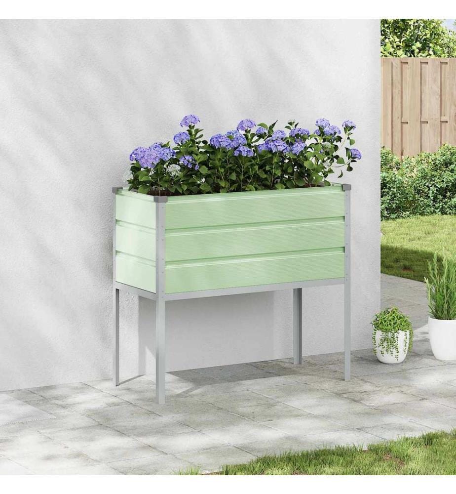 vidaXL Jardinière Vert Pastel 100 x 45 x 90 cm Acier galvanisé