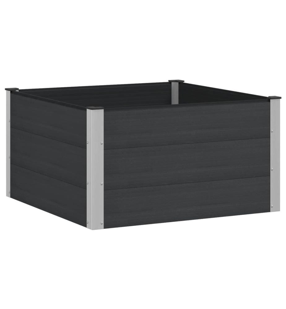 vidaXL Jardinière surélevée Noir 100 x 100 x 54 cm