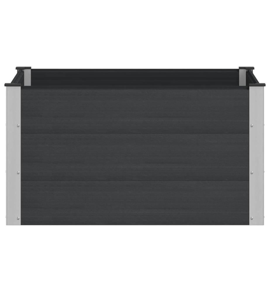 vidaXL Jardinière surélevée Noir 100 x 100 x 54 cm